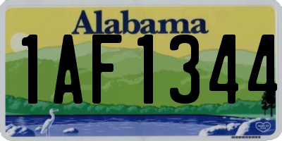 AL license plate 1AF1344