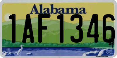AL license plate 1AF1346