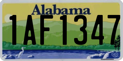 AL license plate 1AF1347