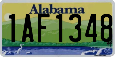 AL license plate 1AF1348