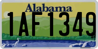 AL license plate 1AF1349