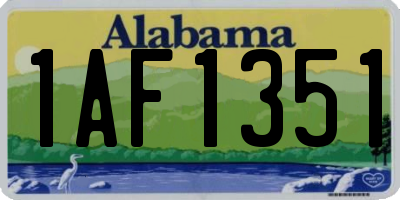 AL license plate 1AF1351