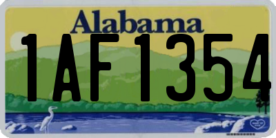 AL license plate 1AF1354