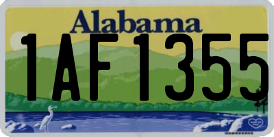 AL license plate 1AF1355