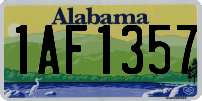 AL license plate 1AF1357
