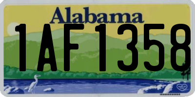 AL license plate 1AF1358