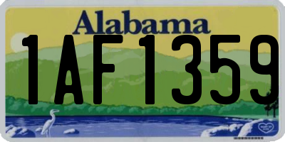 AL license plate 1AF1359