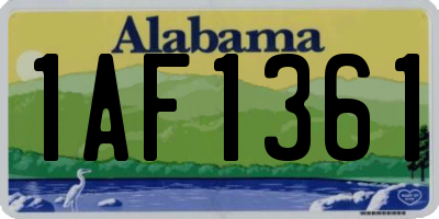 AL license plate 1AF1361