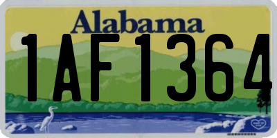 AL license plate 1AF1364