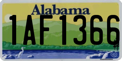 AL license plate 1AF1366