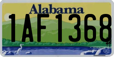 AL license plate 1AF1368