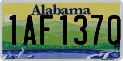 AL license plate 1AF1370