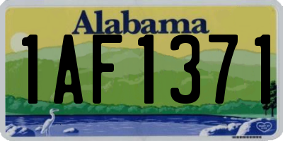 AL license plate 1AF1371