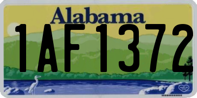 AL license plate 1AF1372