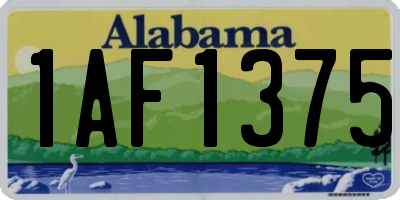 AL license plate 1AF1375