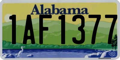 AL license plate 1AF1377