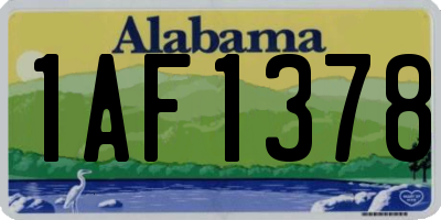 AL license plate 1AF1378