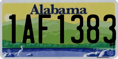 AL license plate 1AF1383
