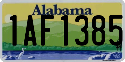 AL license plate 1AF1385