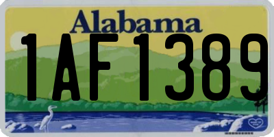 AL license plate 1AF1389