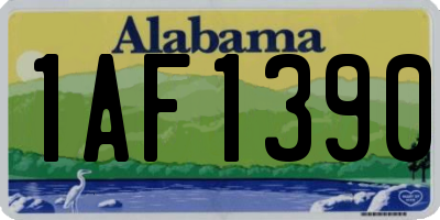 AL license plate 1AF1390