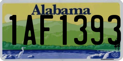 AL license plate 1AF1393