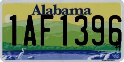 AL license plate 1AF1396