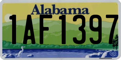 AL license plate 1AF1397