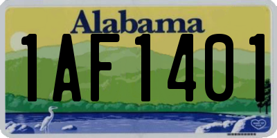 AL license plate 1AF1401