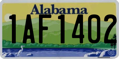 AL license plate 1AF1402