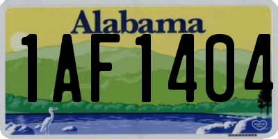 AL license plate 1AF1404