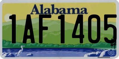 AL license plate 1AF1405