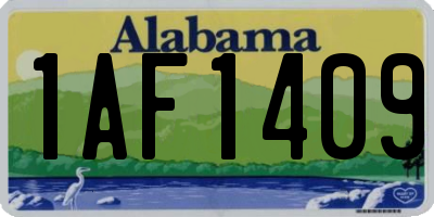 AL license plate 1AF1409