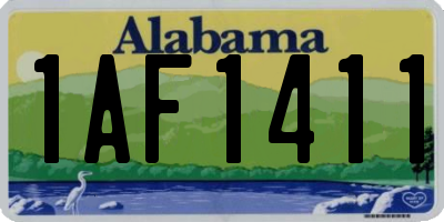 AL license plate 1AF1411