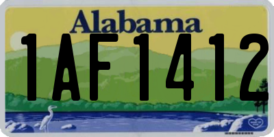 AL license plate 1AF1412