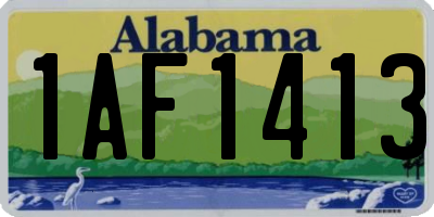 AL license plate 1AF1413