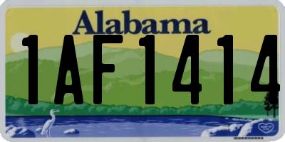 AL license plate 1AF1414