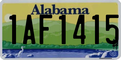 AL license plate 1AF1415