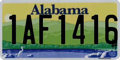 AL license plate 1AF1416