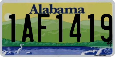 AL license plate 1AF1419