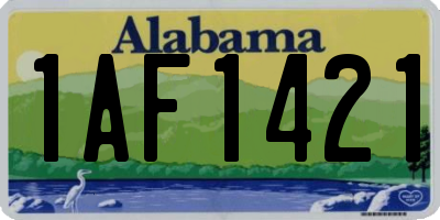 AL license plate 1AF1421