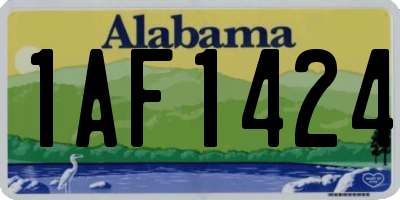 AL license plate 1AF1424