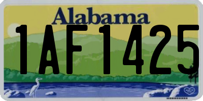 AL license plate 1AF1425