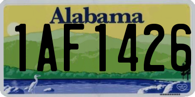 AL license plate 1AF1426