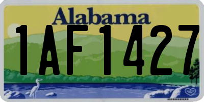 AL license plate 1AF1427