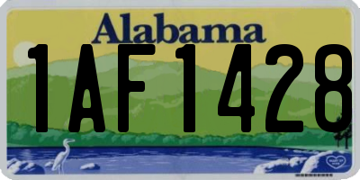 AL license plate 1AF1428