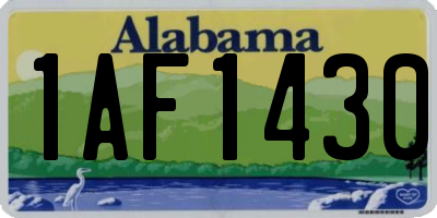 AL license plate 1AF1430