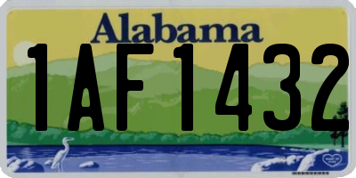 AL license plate 1AF1432