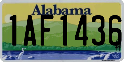 AL license plate 1AF1436