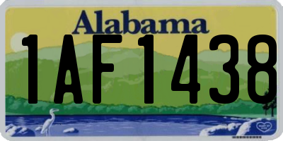 AL license plate 1AF1438